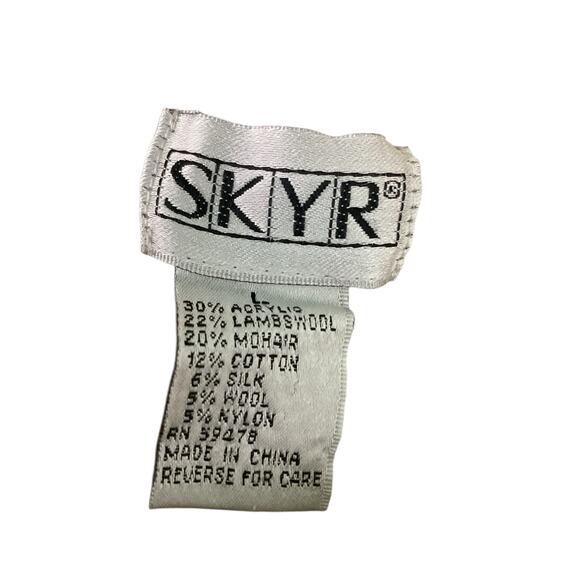 Vintage Skyr Sweater Women’s Size L Turtleneck Snowflake Motif Chunky Knit Cream - Picture 5 of 5